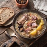 Kwaśnica to tradycyjna góralska zupa z Polski południowej. Tę zupę przygotowuje się na żeberku wędzonym i gotuje z dodatkiem kapusty kiszonej, z odpowiednimi przyprawami i koniecznie wzbogaca o kwas z kiszenia kapusty.