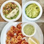 Puszysty dip przyrządzony z awokado zmiksowanego z sokiem z limonki i świeżą kolendrą.