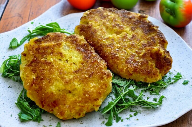 Kotlety z kalafiora ugotowanego i dobrze odciśniętego, doprawionego curry i kurkumą, a następnie formowanego w kotlety i smażonego.