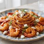 garidomakaronada linguine z krewetkami w pomidorach
