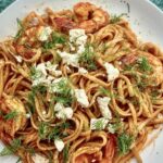 garidomakaronada linguine z krewetkami w pomidorach