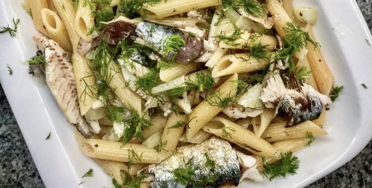 makaron z sardynkami