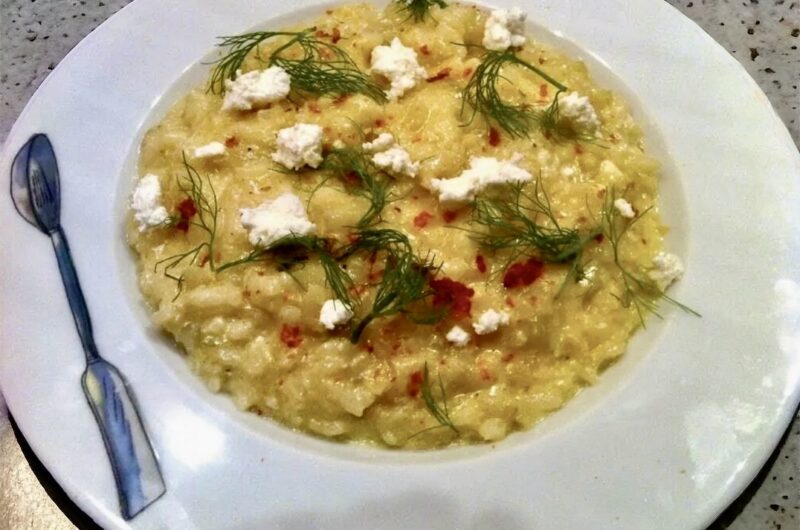 Moje risotto jest pysznie zbalansowane ze słodkim, duszonym fenkułem, łagodnym smakiem serka ricotta i lekką ostrością chilli.