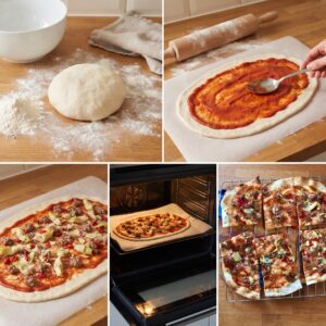 flammkuchen z mięsem i karczochami sposób przygotowania