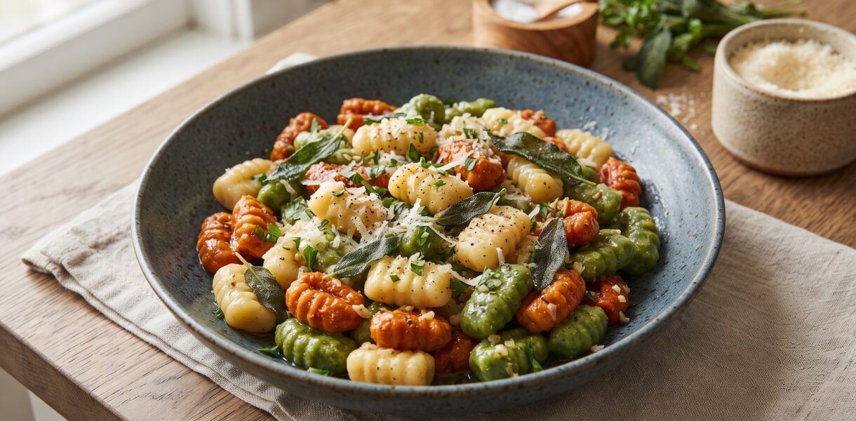 Gnocchi to włoskie kluski przyrządzane z ugotowanych i przeciśniętych przez praskę ziemniaków wymieszanych z mąką pszenną i świeżym jajkiem.