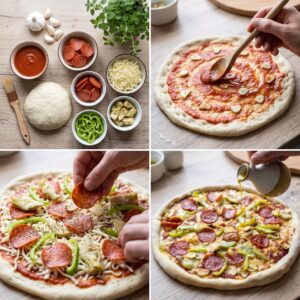 pizza pepperoni sposób przygotowania