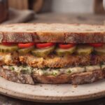 Schabowy z kurczaka to kotlet wycięty z piersi kurczaka panierowany i smażony jak tradycyjny kotlet schabowy, podany jednak na kromce chleba razem z krojonym domowym ogórkiem kiszonym.