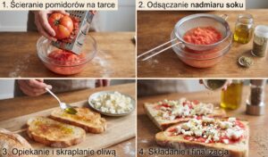 grzanki z pomidorem i fetą sposób przygotowania