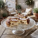 Sernik mojej teściowej to puszyste ciasto upieczone na bazie sera twarogowego połączonego z masą jajeczną i cukrem z dodatkiem bakalii.