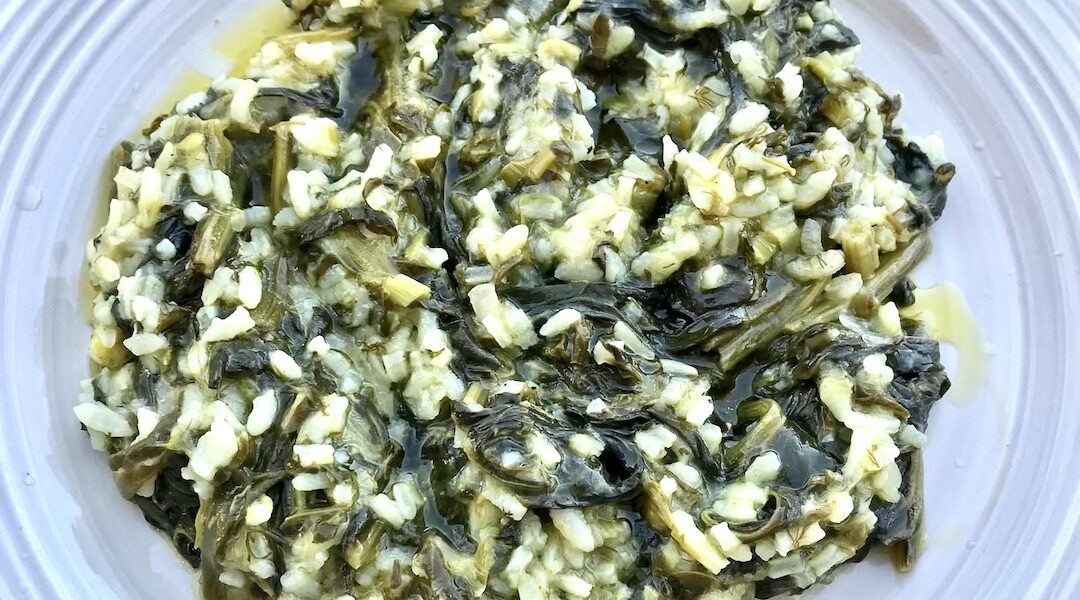 spanakorizo ryż ze szpinakiem