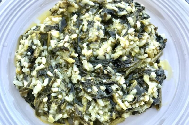 spanakorizo ryż ze szpinakiem