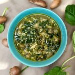 zupa pieczarkowa ze szpinakiem