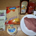 Cielęcina zapiekana z makaronem i pomidorami