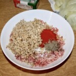 farsz do gołąbków węgierskich w dużej misce