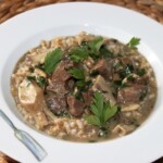 Gulasz wołowy z grzybami leśnymi