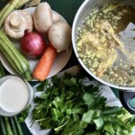 Jarzynowa na rosole z ryżem i warzywami składniki