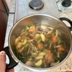 Jarzynowa na rosole z ryżem i warzywami