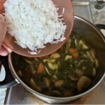 Jarzynowa na rosole z ryżem i warzywami