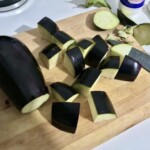 pokrojony bakłażan