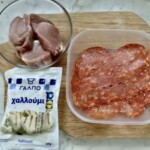 Medaliony wieprzowe z salami i serem halloumi