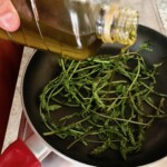 omlet z dzikimi szparagami