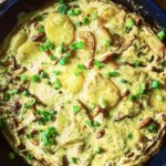 omlet z kurkami i ziemniakami