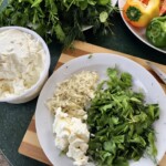 omlet z warzywami na bogato w trakcie przyrządzania