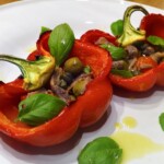 papryka pieczona z anchois po upieczeniu