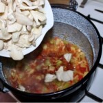 Paprykarz z jesiotra z papryką i boczniakami