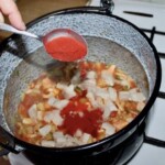 Paprykarz z jesiotra z papryką i boczniakami