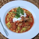 Paprykarz z jesiotra z papryką i boczniakami