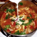 Paprykarz z królika z boczniakami i szpinakiem