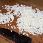 posiekane ugotowane białka jajek