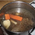 mocny bulion wołowy w garnku