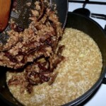 Risotto z kiełbasą fenkułem i grzybami leśnymi