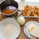 risotto z kurkami grzybami składniki do przygotowania