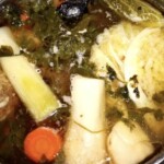 rosół wołowy z gęsiną