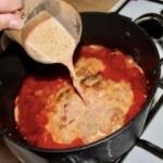 zabielanie śmietaną schabu po bakonsku