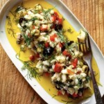 Śledzie z fenkułem kaparami i oliwkami