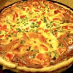 tarta z łososiem na cieście francuskim