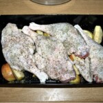 Udo z gęsi pieczone z jabłkami