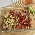 Zapiekanka z tuńczykiem i papryką na makaronie