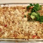 Zapiekanka z tuńczykiem i papryką na makaronie