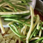 żółta i zielona fasolka