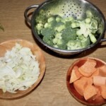 Zupa brokułowa z fenkułem batatem i kurczakiem