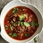 Zupa meksykańska z wołowiną i fasolami