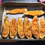 upieczone bataty w formie do zapiekania