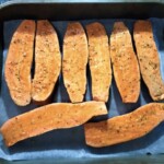 przekrojone wzdłużna połowę bataty