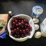 Clafoutis ciasto z wiśniami składniki do przygotowania