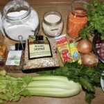 Harira zupa marokańska z mięsem i warzywami składniki